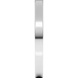 14K White Gold 2 mm Ultra-Lightweight Comfort-Fit Flat Band Size 11