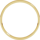 10K Yellow Gold 2 mm Ultra-Lightweight Comfort-Fit Flat Band Size 6