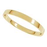 14K Yellow Gold 2 mm Ultra-Lightweight Comfort-Fit Flat Band Size 4.5