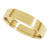 10K Yellow Gold 4 mm Ultra-Lightweight Comfort-Fit Flat Band