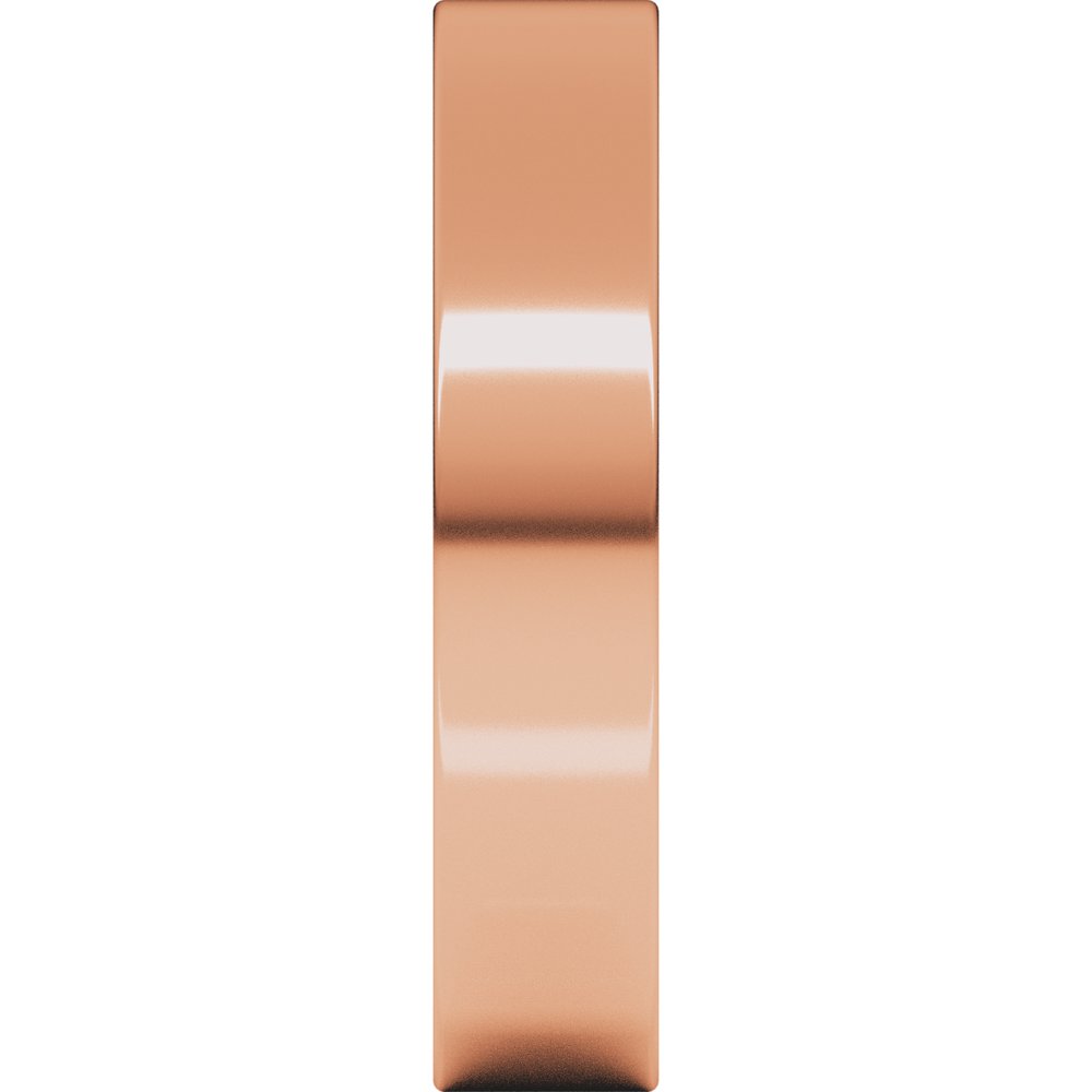 10K Rose Gold 4 mm Ultra-Lightweight Comfort-Fit Flat Band Size 11