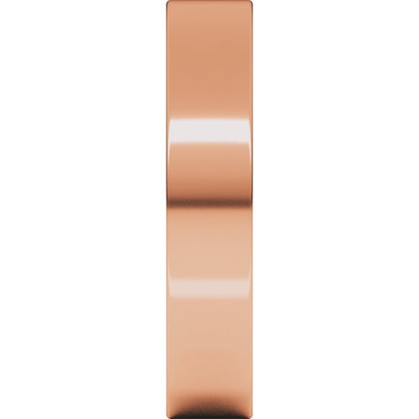 10K Rose Gold 4 mm Ultra-Lightweight Comfort-Fit Flat Band Size 11