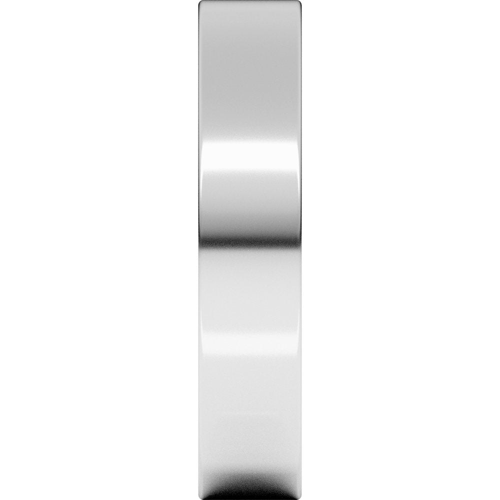 14K White Gold 4 mm Ultra-Lightweight Comfort-Fit Flat Band Size 6