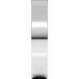14K White Gold 4 mm Ultra-Lightweight Comfort-Fit Flat Band Size 6