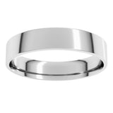 14K White Gold 4 mm Ultra-Lightweight Comfort-Fit Flat Band Size 6