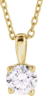 14K Yellow Gold 1 CT Lab-Grown Diamond 18" Necklace