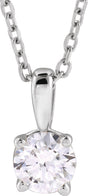 14K White Gold 1 CT Lab-Grown Diamond 18" Necklace