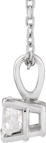 14K White Gold 1 1/4 CT Lab-Grown Diamond 18" Necklace