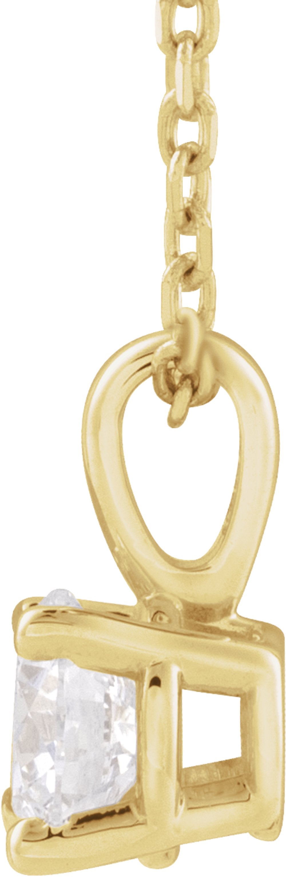 14K Yellow Gold 3/4 CT Lab-Grown Diamond 18" Necklace