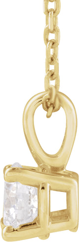 14K Yellow Gold 1/3 CT Lab-Grown Diamond 18" Necklace