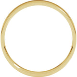 14K Yellow Gold 4 mm Ultra-Lightweight Comfort-Fit Flat Band Size 5