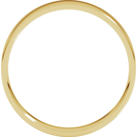 14K Yellow Gold 4 mm Ultra-Lightweight Comfort-Fit Flat Band Size 5