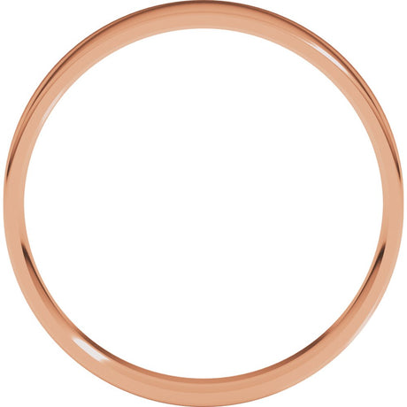 10K Rose Gold 4 mm Ultra-Lightweight Comfort-Fit Flat Band Size 11