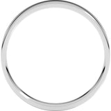 14K White Gold 4 mm Ultra-Lightweight Comfort-Fit Flat Band Size 6
