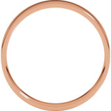 10K Rose Gold 4 mm Ultra-Lightweight Comfort-Fit Flat Band Size 11