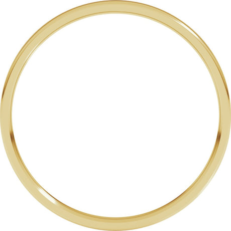 18K Yellow Gold 1.5 mm Ultra-Lightweight Comfort-Fit Flat Band Size 6.5