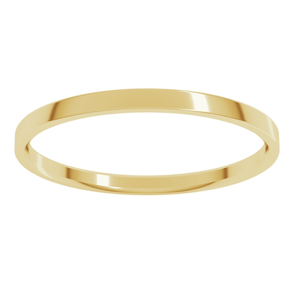 14K Yellow Gold 1.5 mm Ultra-Lightweight Comfort-Fit Flat Band Size 5.5