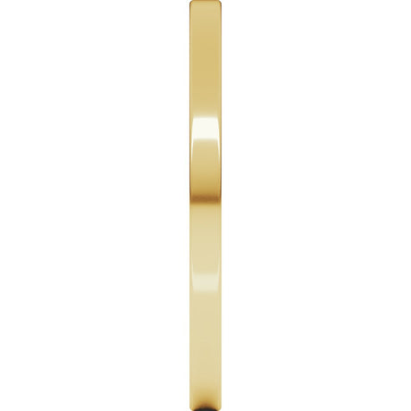 10K Yellow Gold 1.5 mm Ultra-Lightweight Comfort-Fit Flat Band Size 4.5