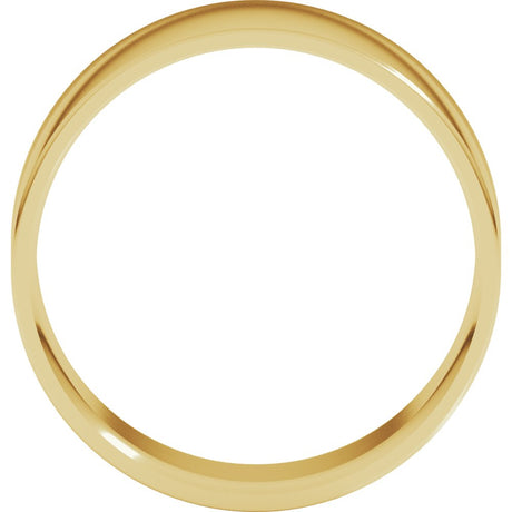 14K Yellow Gold 8 mm Ultra-Lightweight Comfort-Fit Flat Band Size 10
