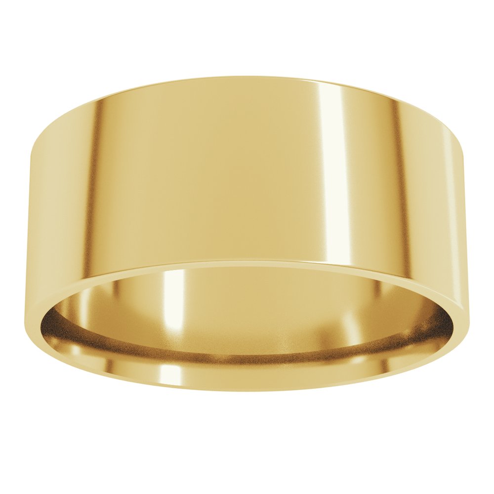 10K Yellow Gold 8 mm Ultra-Lightweight Comfort-Fit Flat Band Size 7.5