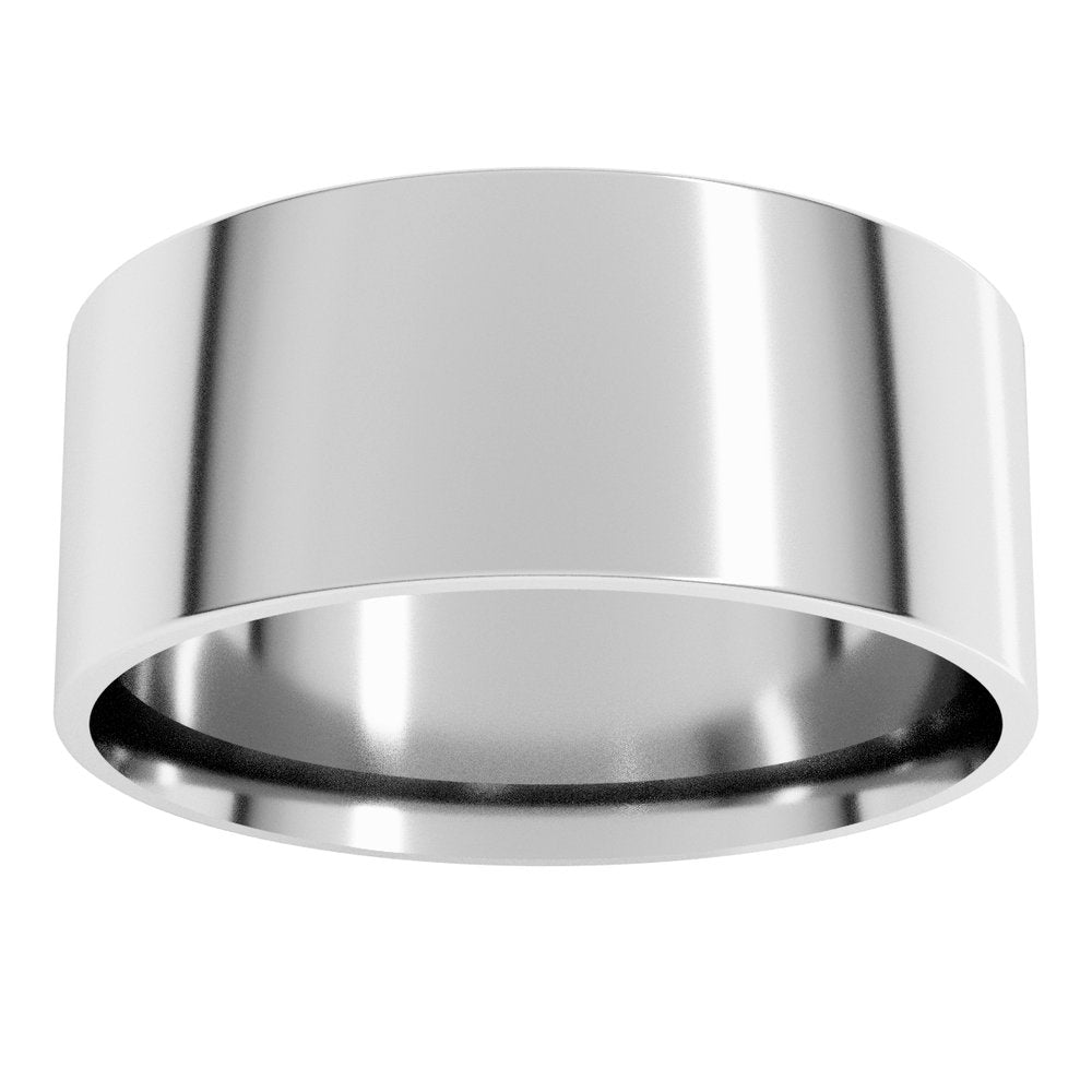 Platinum 8 mm Ultra-Lightweight Comfort-Fit Flat Band Size 9.5