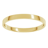10K Yellow Gold 2 mm Ultra-Lightweight Comfort-Fit Flat Band Size 6