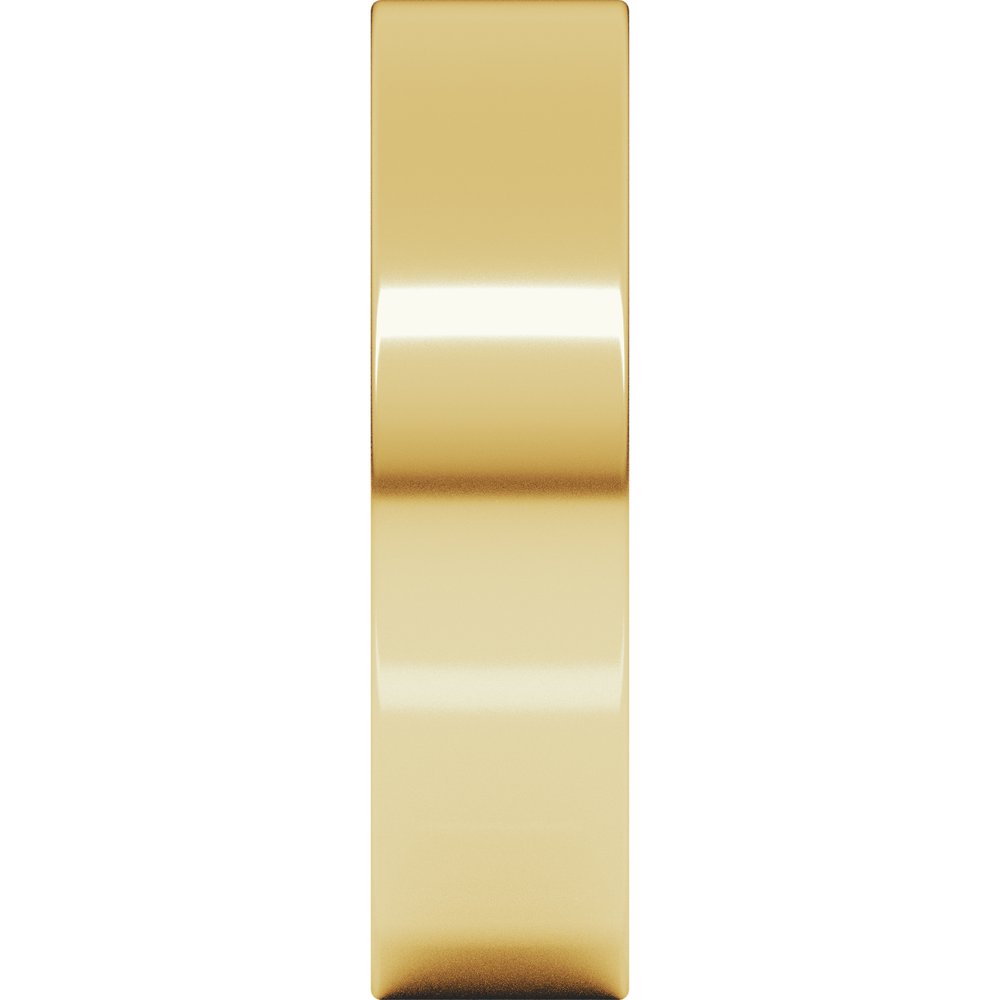 14K Yellow Gold 5 mm Ultra-Lightweight Comfort-Fit Flat Band Size 5