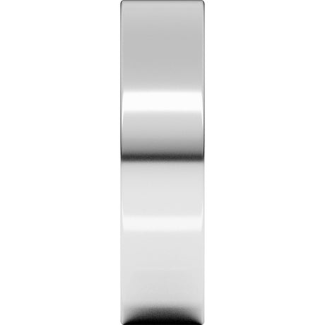 10K White Gold 5 mm Ultra-Lightweight Comfort-Fit Flat Band Size 7.5
