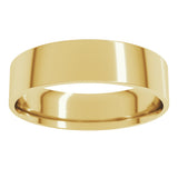 14K Yellow Gold 5 mm Ultra-Lightweight Comfort-Fit Flat Band Size 5