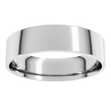 10K White Gold 5 mm Ultra-Lightweight Comfort-Fit Flat Band Size 7.5