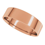 10K Rose Gold 5 mm Ultra-Lightweight Comfort-Fit Flat Band Size 9