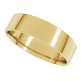 14K Yellow Gold 5 mm Ultra-Lightweight Comfort-Fit Flat Band Size 5