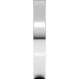 14K White Gold 3 mm Ultra-Lightweight Comfort-Fit Flat Band Size 4.5