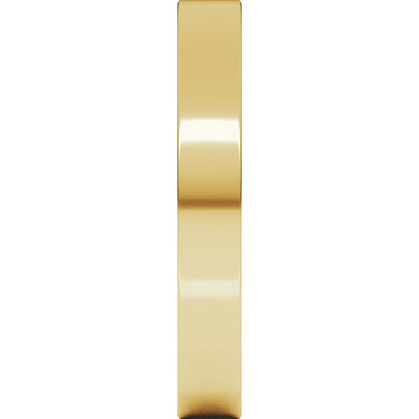 10K Yellow Gold 3 mm Ultra-Lightweight Comfort-Fit Flat Band Size 6