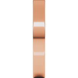 18K Rose Gold 3 mm Ultra-Lightweight Comfort-Fit Flat Band Size 7.5