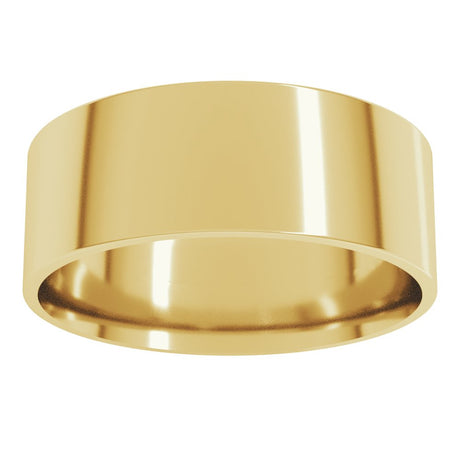 10K Yellow Gold 7 mm Ultra-Lightweight Comfort-Fit Flat Band Size 10.5