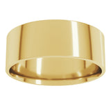 14K Yellow Gold 7 mm Ultra-Lightweight Comfort-Fit Flat Band Size 6.5
