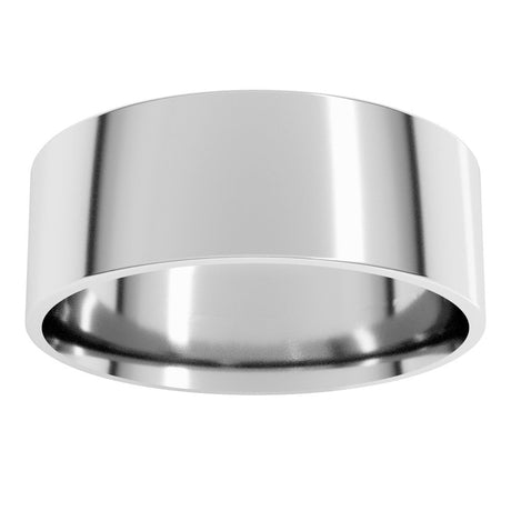10K White Gold 7 mm Ultra-Lightweight Comfort-Fit Flat Band Size 7.5