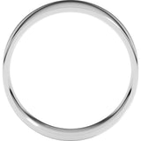 10K White Gold 7 mm Ultra-Lightweight Comfort-Fit Flat Band Size 7.5