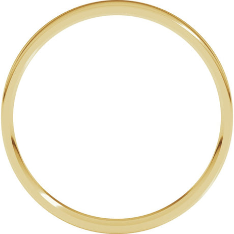 10K Yellow Gold 3 mm Ultra-Lightweight Comfort-Fit Flat Band Size 6