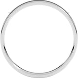 14K X1 White Gold 3 mm Ultra-Lightweight Comfort-Fit Flat Band Size 5.5