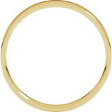 10K Yellow Gold 3 mm Ultra-Lightweight Comfort-Fit Flat Band Size 6