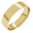 14K Yellow Gold 5 mm Ultra-Lightweight Comfort-Fit Flat Band Size 5