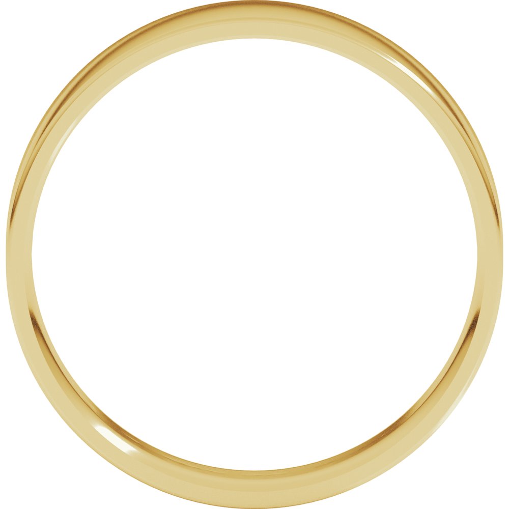 14K Yellow Gold 5 mm Ultra-Lightweight Comfort-Fit Flat Band Size 5