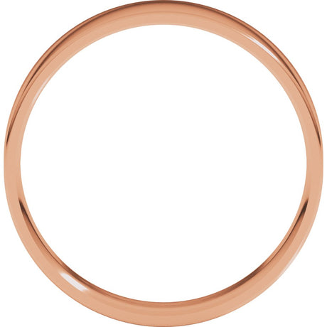10K Rose Gold 5 mm Ultra-Lightweight Comfort-Fit Flat Band Size 9