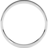 10K White Gold 5 mm Ultra-Lightweight Comfort-Fit Flat Band Size 7.5