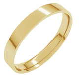 10K Yellow Gold 3 mm Ultra-Lightweight Comfort-Fit Flat Band Size 6