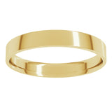 10K Yellow Gold 3 mm Ultra-Lightweight Comfort-Fit Flat Band Size 6