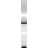 18K White Gold 2.5 mm Ultra-Lightweight Comfort-Fit Flat Band Size 7