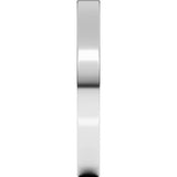 14K White Gold 2.5 mm Ultra-Lightweight Comfort-Fit Flat Band Size 7